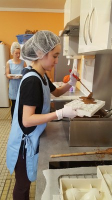 1-  fonte et coulage du chocolat